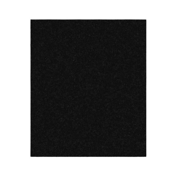 Ottomanson Plush Shag Bath Rug, Non-Slip Bathroom Mat with Rubber Backing, 36" x 36", Black