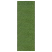 Ottomanson Pro Grass Premium Indoor Outdoor Artificial Turf Rug 27" x 5 Green Lawn Carpet