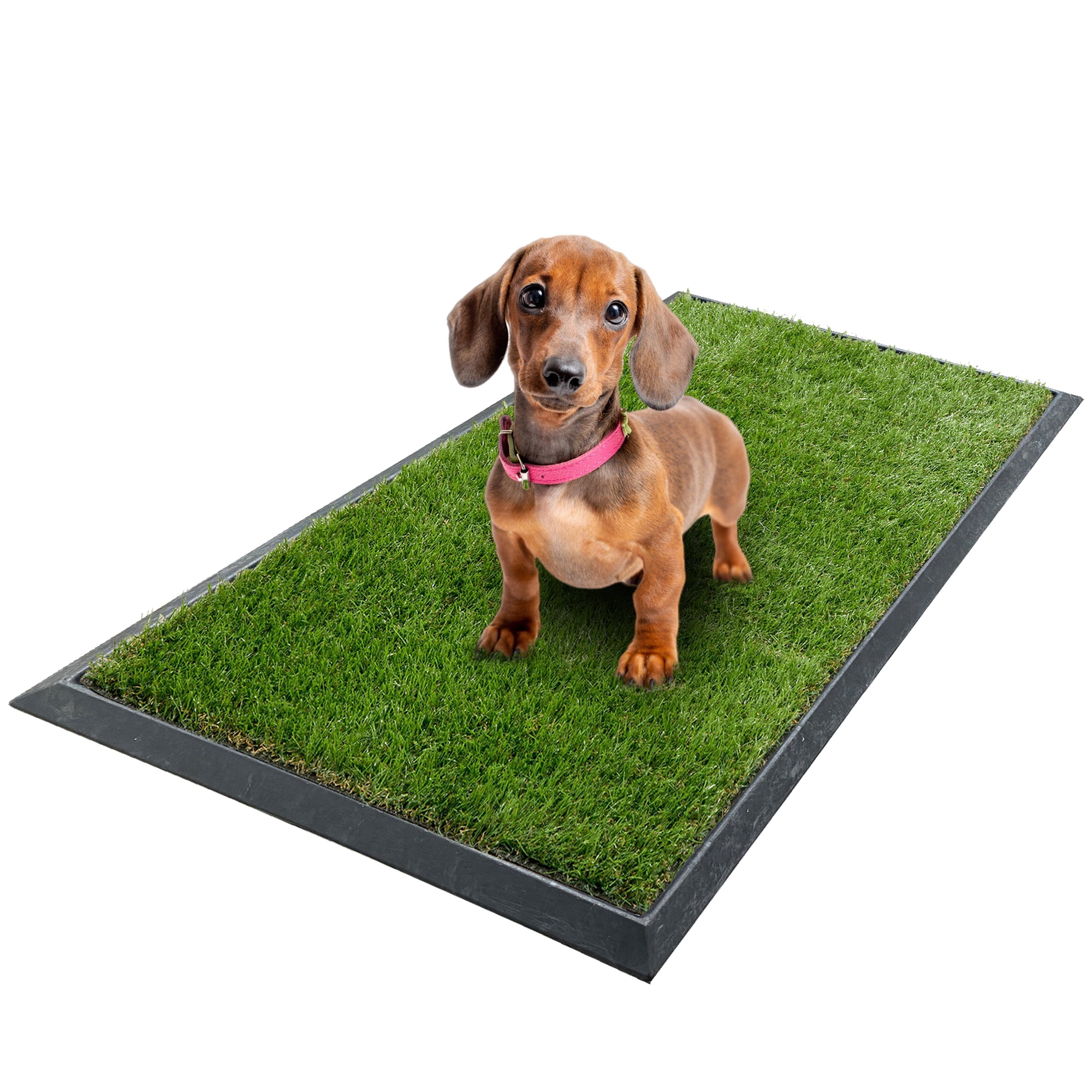 Ottomanson Puppy Training Grass Pad Floor Mat For Dogs, Pet Tray Fake