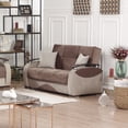 thumbnail image 1 of Ottomanson Radiance Sleeper Loveseat, Brown Microfiber, 1 of 7