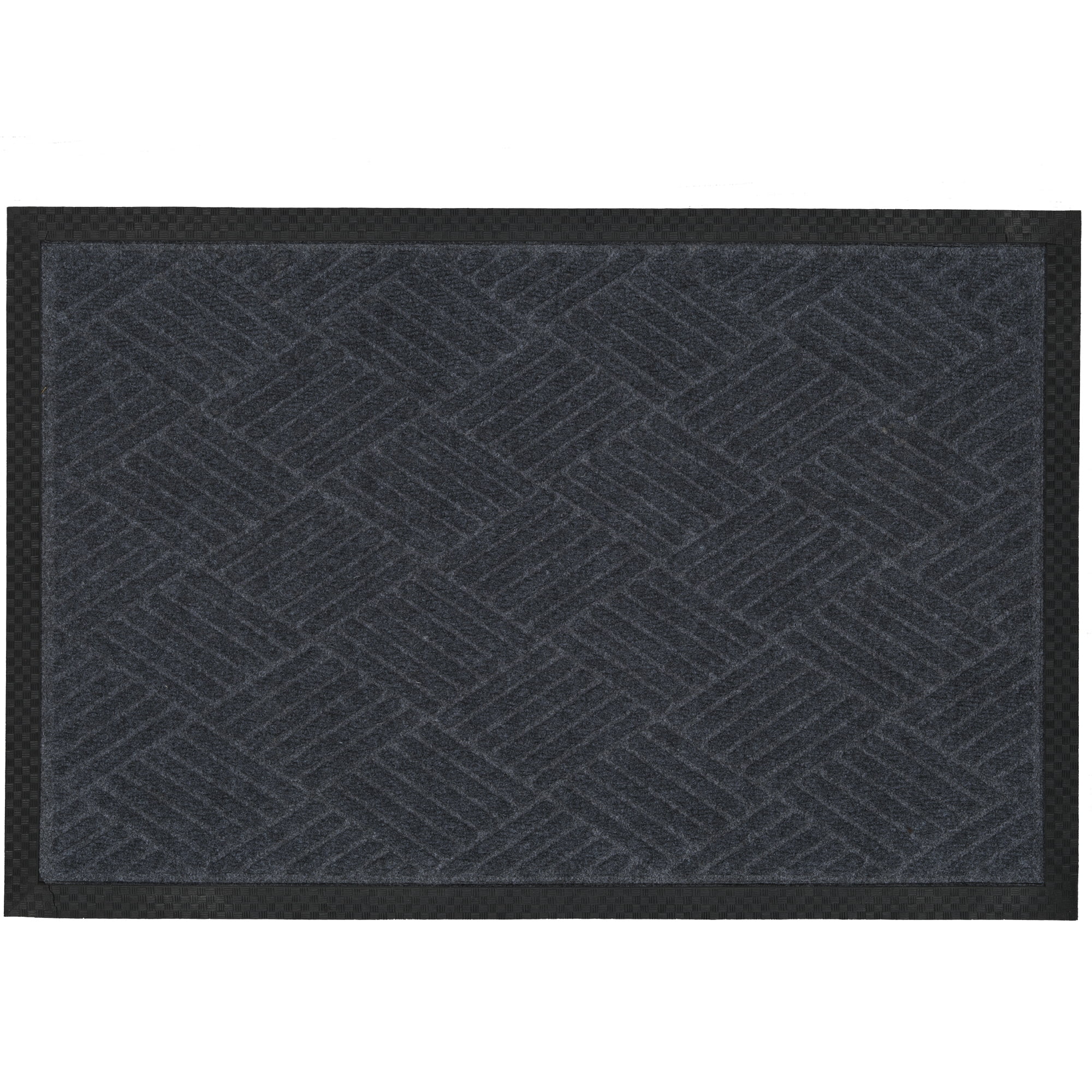 Ottomanson Ribbed Carpet Rubber Backed Entrance Scraper Indoor/Outdoor