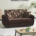 thumbnail image 1 of Ottomanson Roma Convertible Loveseat with Storage, Brown, 1 of 6