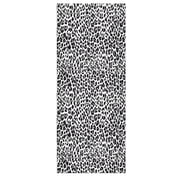 Ottomanson Runner Rug 2'7" x 7' Soft Non-Slip Indoor Runner, Leopard Print Black & White