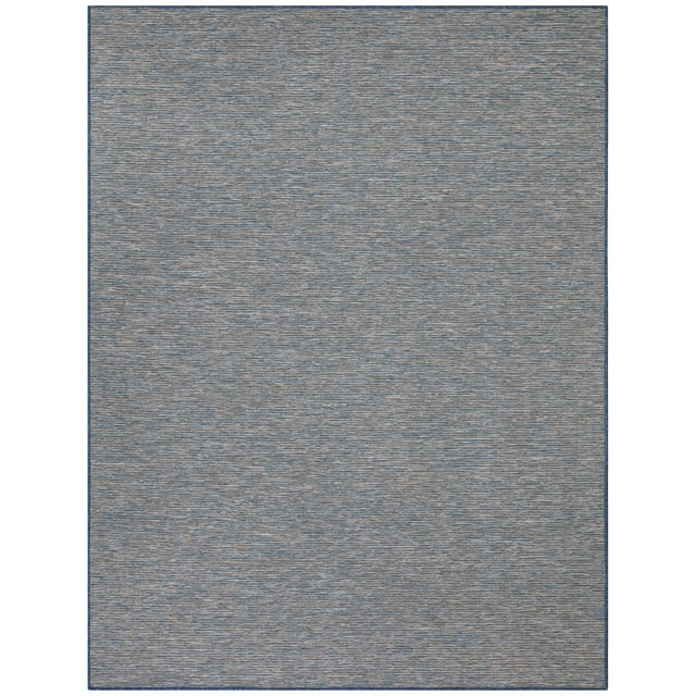 Ottomanson Sahara Tonal 5x7 Non Shedding Indoor/Outdoor Area Rug, 5'3" x 6'11", Blue