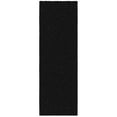 thumbnail image 1 of Ottomanson Shaggy Non-Slip Rubberback Solid 2x5 Soft Indoor Runner Rug, 20" x 59", Black, 1 of 13