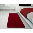 thumbnail image 1 of Ottomanson Softy Bath Rug Washable Non-Slip Rubberback Solid 2x6 Indoor Runner Rug, 2'2" x 6', Red, 1 of 7