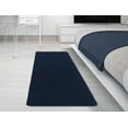 thumbnail image 1 of Ottomanson Softy Bath Rug Washable Non-Slip Rubberback Solid 2x8 Indoor Runner Rug, 2'2" x 8', Navy, 1 of 6