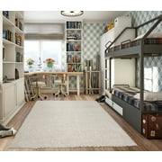 Ottomanson Solid Contemporary Area Rug, 7'10" x 9'10", Off-White