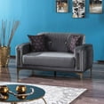 thumbnail image 1 of Ottomanson Spirit Sleeper Loveseat, Gray Microfiber, 1 of 7