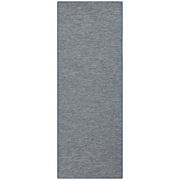 Ottomanson Sundance Tonal Design 3x7 Reversible Non Shedding Indoor Runner Rug, 2'7" x 6'11", Blue