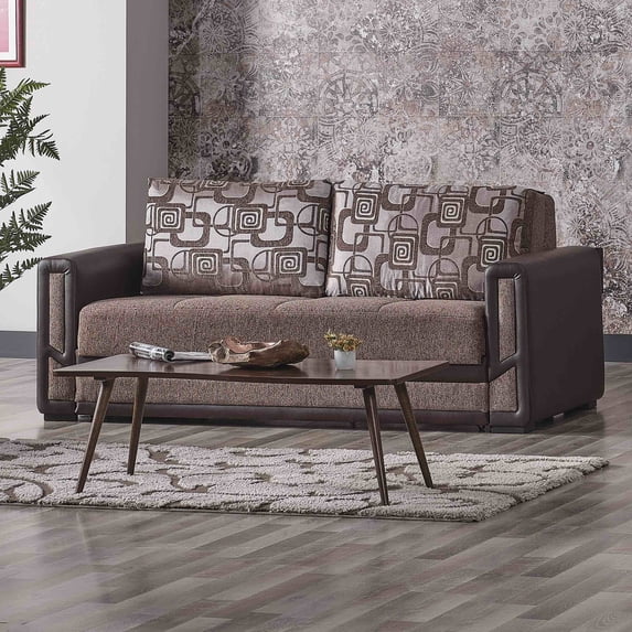 Ottomanson Superior Sleeper Loveseat, Brown Chenille
