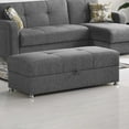thumbnail image 1 of Ottomanson Symphony Upholstered Storage Ottoman, Gray, 1 of 8
