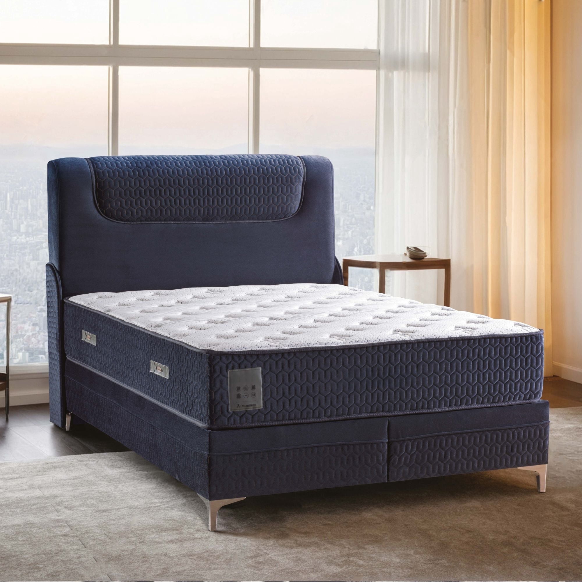 Ottomanson Twin 12" Firm Hybrid Mattress, Pocket Coils & CertiPUR-US, Fiberglass-Free, Bed in a Box
