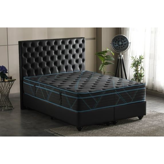 Ottomanson Twin 13" Eurotop Hybrid Mattress, Firm Memory Foam, Fiberglass-Free, Bed in a Box