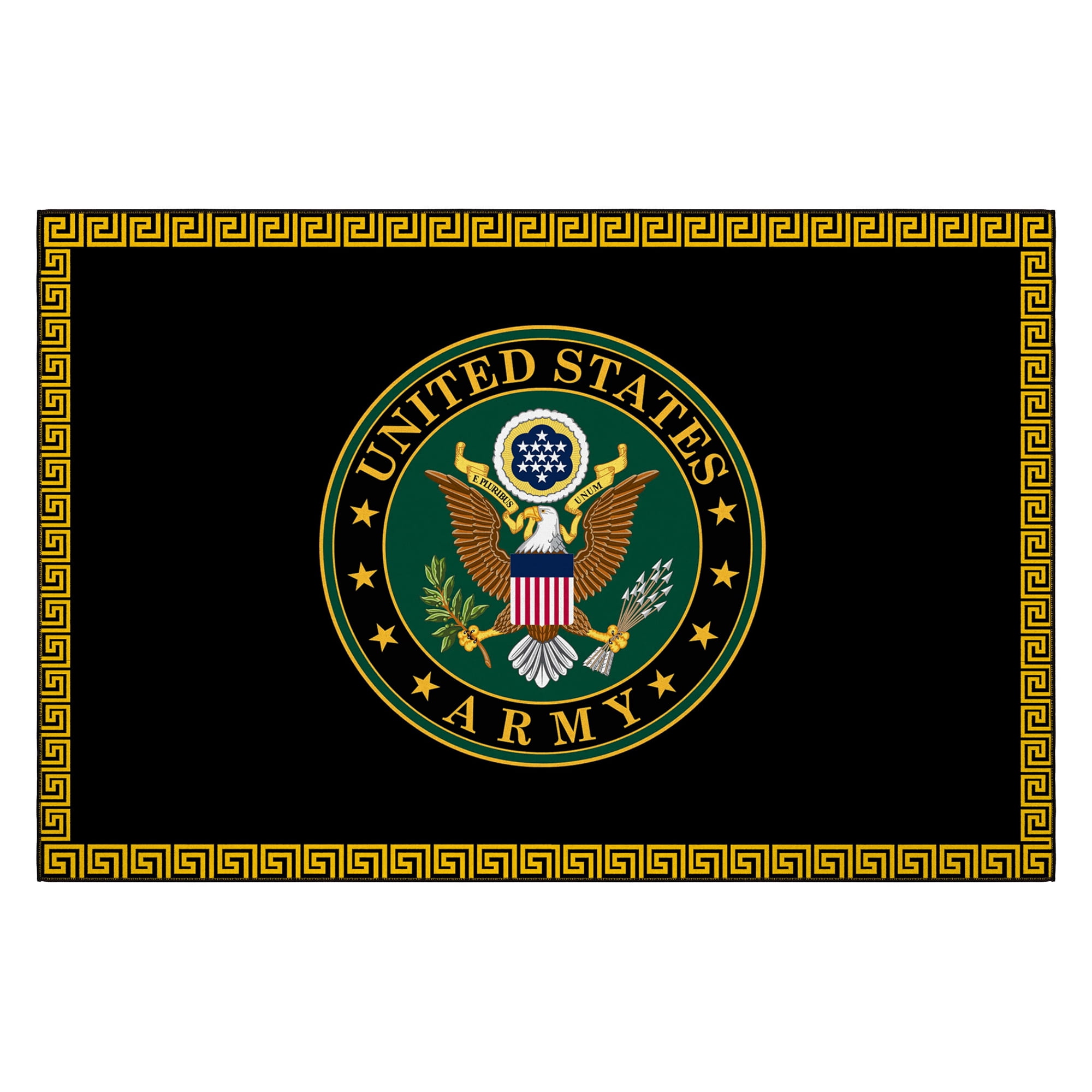 Ottomanson US ARMY Logo NonSlip Rubberback 3x5 Machine Washable Area