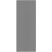 Ottomanson Non-Slip Area Rug for Entryway 2' x 4' Indoor/Outdoor Custom Size Kitchen Utility Mat, Gray Ribbed
