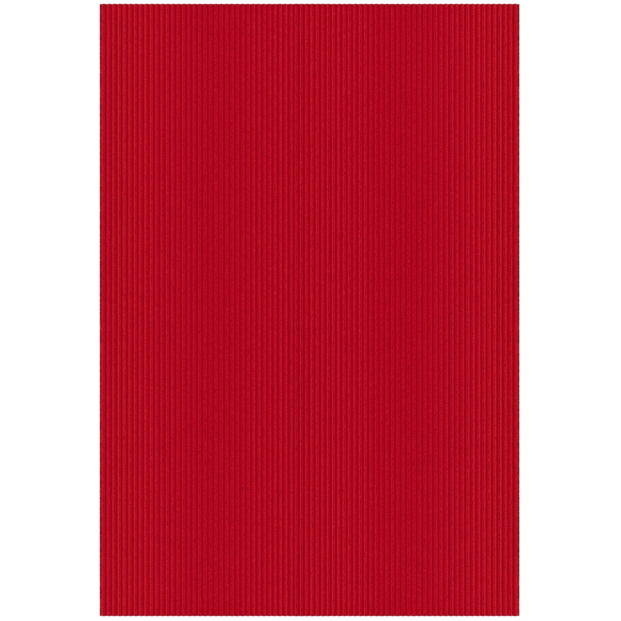Ottomanson Utility Mat Non-Slip Rubber Back 3x4 Indoor Outdoor Rug Red ...