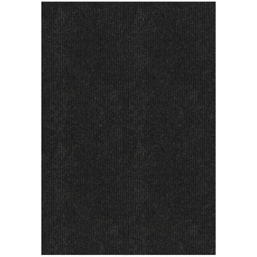 Ottomanson Utility Mat Waterproof Non-Slip Rubberback 3x4 Indoor/Outdoor Area Rug for Entryway, 3' x 3'11", Black