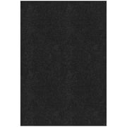 Ottomanson Non-Slip Area Rug for Entryway 2'7" x 5' Indoor/Outdoor Custom Size Kitchen Utility Mat, Black Ribbed