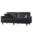 thumbnail image 1 of Ottomanson Virgo Sofa Bed with Storage 76", Black Leatherette, 1 of 10