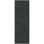 Ottomanson Non-Slip Hallway Runner Rug 20" x 59" Stain-Resistant Low Pile Carpet for Kitchen, Black