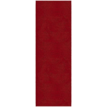 Ottomanson Hallway Runner Rug 2x5 Non-Slip Rug for Kitchen Bedroom Entryway, 20" x 59", Red