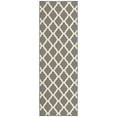 thumbnail image 1 of Ottomanson Trellis Bathroom Runner Rug 20" x 59" - Non Slip Low Pile Carpet, Gray, 1 of 13