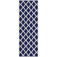 thumbnail image 1 of Ottomanson Non-Slip Hallway Runner Rug 20" x 59" Perfect for High Traffic Areas, Navy Trellis, 1 of 12