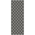 thumbnail image 1 of Ottomanson Trellis Kitchen Runner Rug 2'2" x 6' - Non Slip Low Pile Carpet, Dark Gray, 1 of 13
