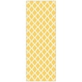 thumbnail image 1 of Ottomanson Trellis Kitchen Runner Rug 2'2" x 6' - Non Slip Low Pile Carpet, Yellow, 1 of 13