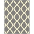 thumbnail image 1 of Ottomanson Trellis Area Rug 5' x 6'6" - Non Slip Low Pile Carpet, Gray, 1 of 8