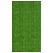 Ottomanson Waterproof 8x10 Indoor/Outdoor Artificial Grass Rug for Patio Pet Deck, 7'10" x 9'10", Green