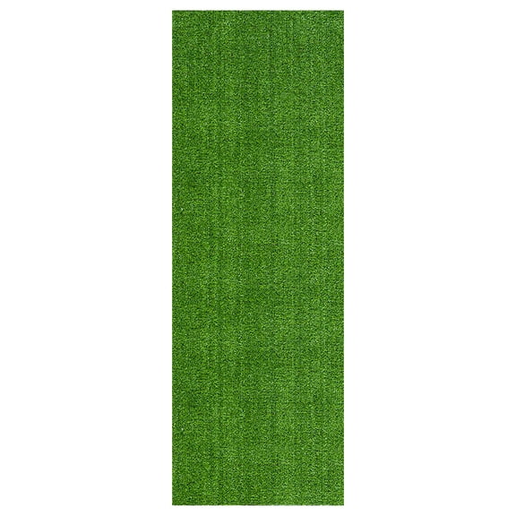 Ottomanson Waterproof Artificial Grass 2x3 Indoor Area Rug Fake Grass for Patio, 22" x 30", Green
