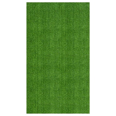 Ottomanson 6'6" x 9'2" Artificial Grass Turf, Waterproof Fake Grass for Patio Backyard Play Area