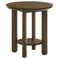 thumbnail image 1 of Coaster Ottowa 22" Round Transitional Wood Side End Table with Shelf in Brown, 1 of 8