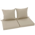 thumbnail image 1 of Ottowood Outdoor Deep Seat Cushions Set of 2, 24x24x4 Water-Repellent Patio Cushions, Beige, 1 of 8