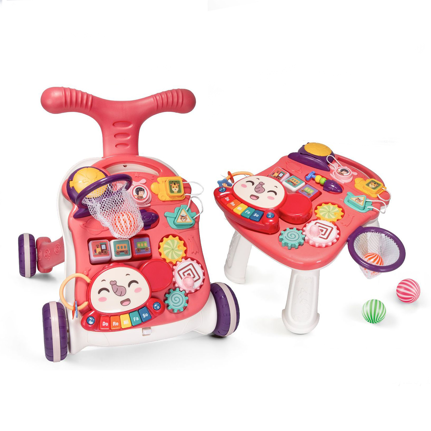 Otufan 4 in 1 Baby Learning Walker SittoStand Baby Walker with Wheels