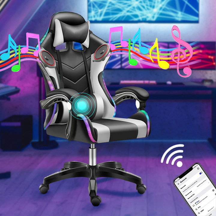 Otufan Gaming Chair with Bluetooth Speakers Upgraded Massage Office