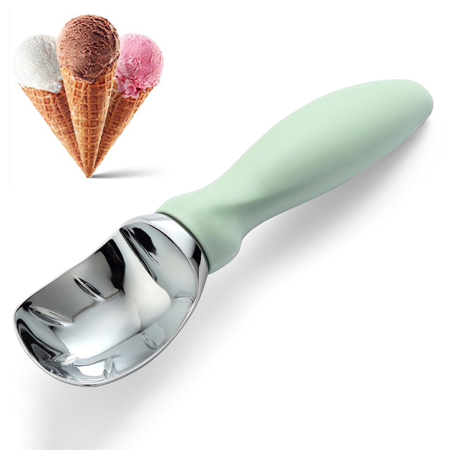 Otufan Ice Cream Scoop Stainless Steel Ice Cream Scoop with Comfortable