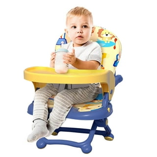 Baby Portable Booster Seat with Double Tray, BabyBond Upgraded Toddler  Travel Baby Chair, Booster Seat for Dining Table, Stable and Foldable Booster  Baby Chair for Indoor/ Outdoor (Cyan) 