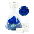 thumbnail image 1 of Otuo Preserved Flower Rose Gift in Glass of Angle, 【Large Size】 Eternal Flower Rose Present for Mothers Day, Angel Rose Gifts for Her, Grandma, Wife, Girlfriend (Blue), 1 of 7