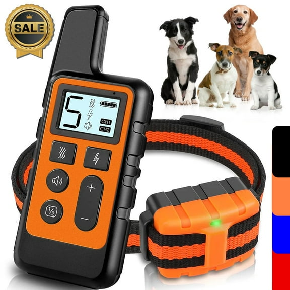 Oture Dog Training Shock Collar with Beep, Vibration and Electric Shocking, Rechargeable and Waterproof Shock Collar with Remote