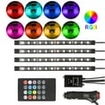 thumbnail image 1 of Oture Multicolor LED Interior Lights Kit fits Most Cars Under Dash 4 Pieces, 1 of 9