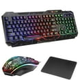 thumbnail image 1 of Oture Rainbow Backlight Gaming Keyboard with Mouse Combo, Multicolor, 1 of 9