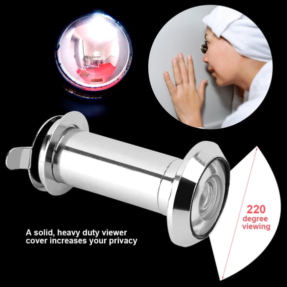 Otviap Wide View Peephole, 220 Degree Wide Viewing Angle with Heavy Duty Privacy Cover