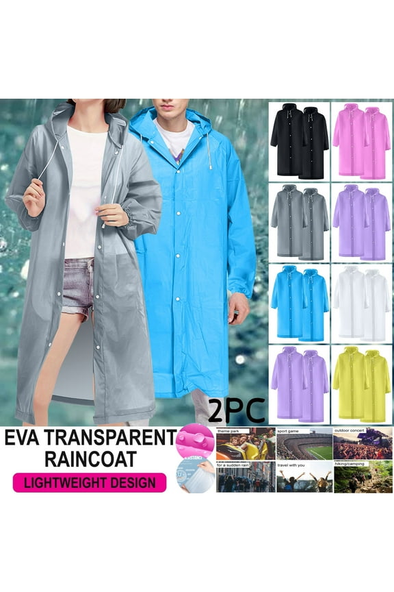 Otvok 2025 Women and Mens 2Pcs Outdoor Long Sleeve Hooded Raincoat