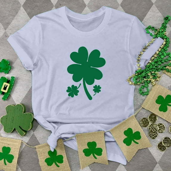 Otvok 2025 Womens Crewneck St. Patrick'S Day T-Shirts Short Sleeve Casual Loose Shirt