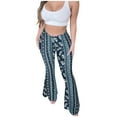 thumbnail image 1 of Otvok Womens Gray Trousers Skinny Wrap Hip Vintage Printed Flared Pants, 1 of 6