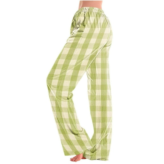 Otvok Womens Home Clothes Pocket Print Plus Size Pajamas Pants Loungewear Daily Long Pants