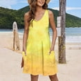 thumbnail image 1 of Otvok 2025 Womens Summer Dresses Fashion Pocket Print Sleeveless V-Neck Dress, 1 of 6